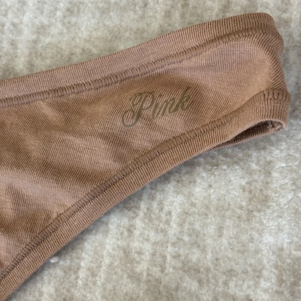 2 Pair Victoria's Secret Pink‎ Med Smooth Cotton High-Leg Thong Panty Underwear